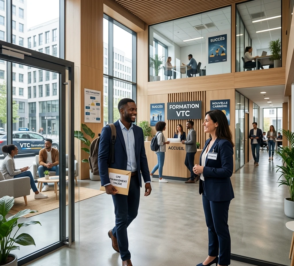 Début d’une formation VTC après validation du financement CPF